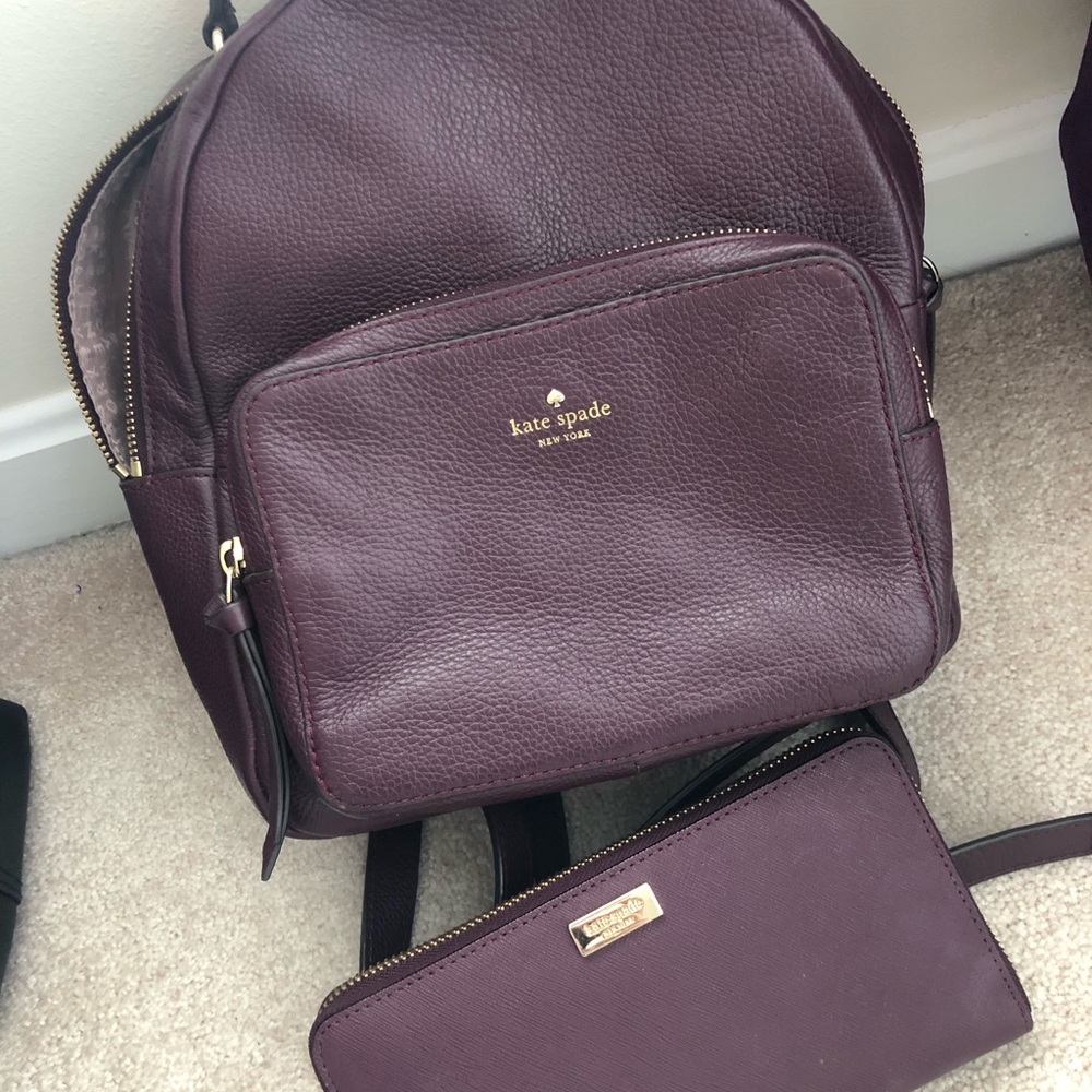 Mini backpack and matching wallet